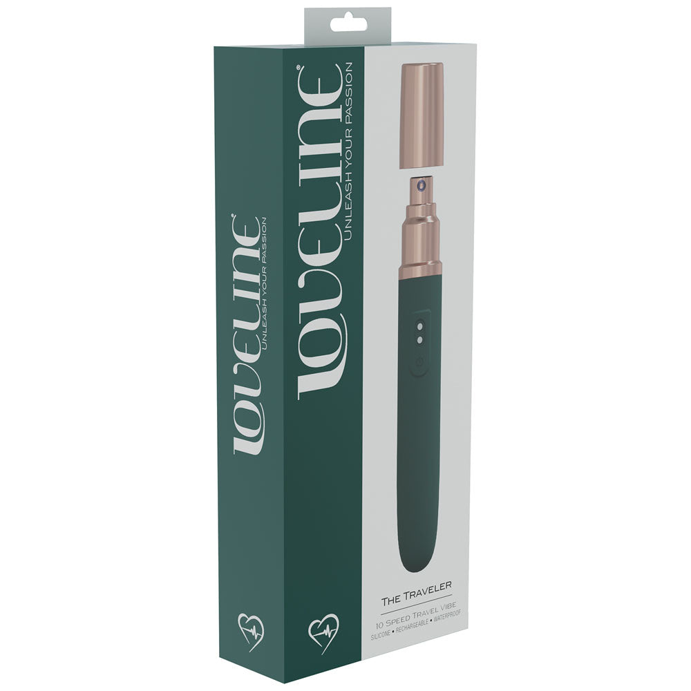 LOVELINE The Traveler -  -  17.6 cm USB Rechargeable Vibrator with Lube Applicator