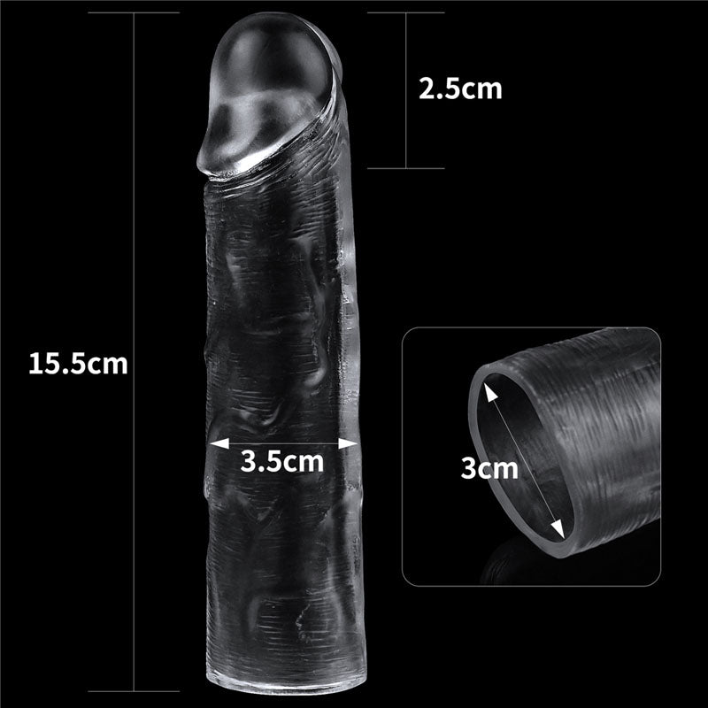 Flawless  Penis Sleeve 1'' -  2.5 cm Penis Extender Sleeve