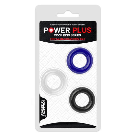 Power Plus Triple Donut Ring Set -  Cock Rings - Set of 3