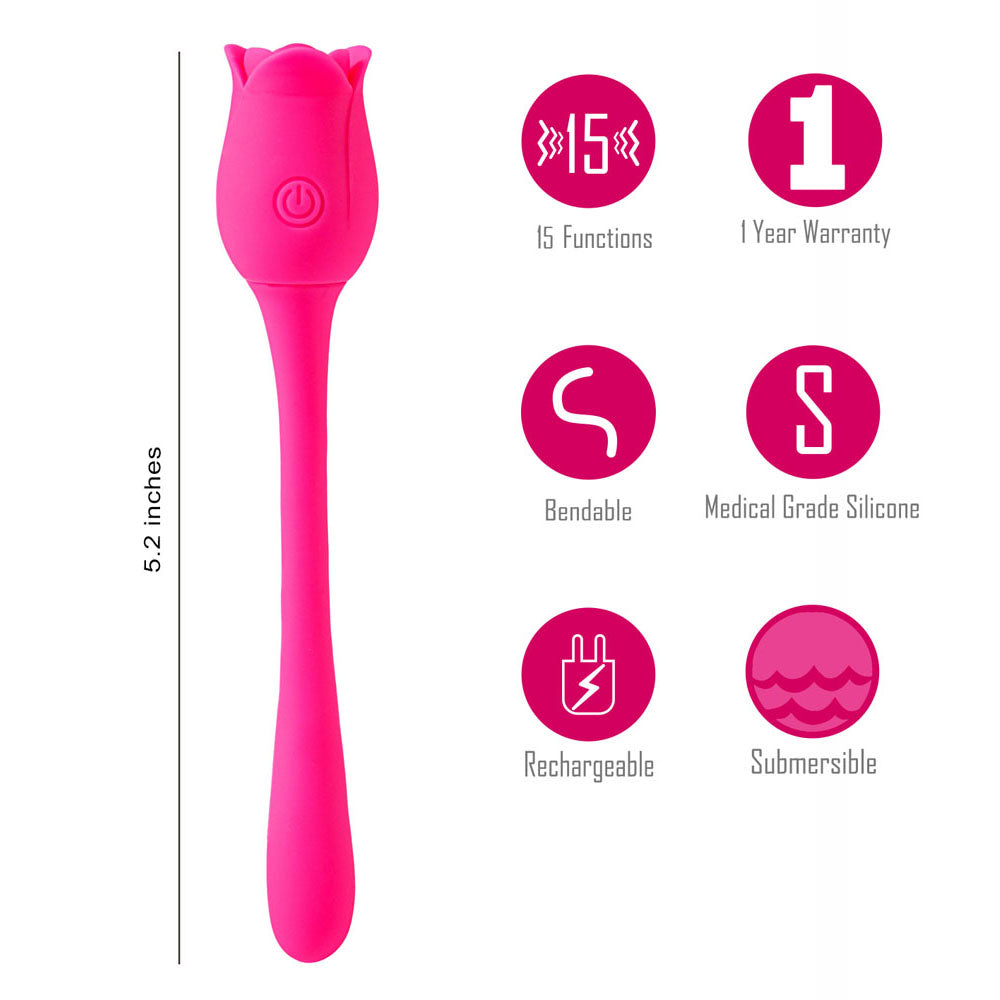 Maia MEADOW -  14 cm USB Rechargeable Flower Stimulator
