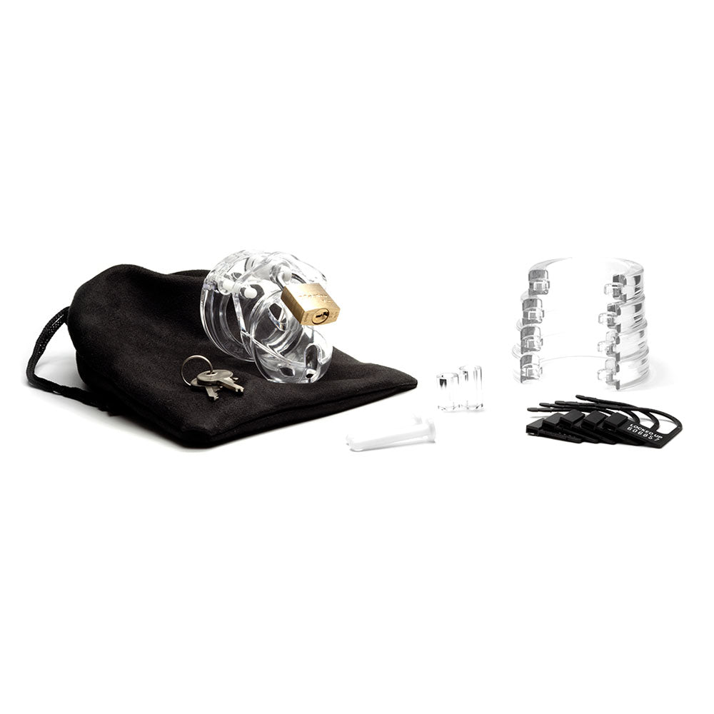Mini-Me Black Chastity Cock Cage Kit -  -  1.25 Inch Cock Cage Kit