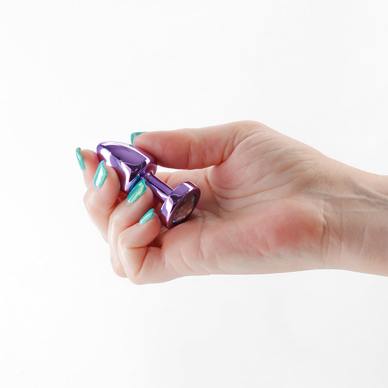 Rear Assets Petite -  -  6 cm Metal Butt Plug with  Round Gem Base