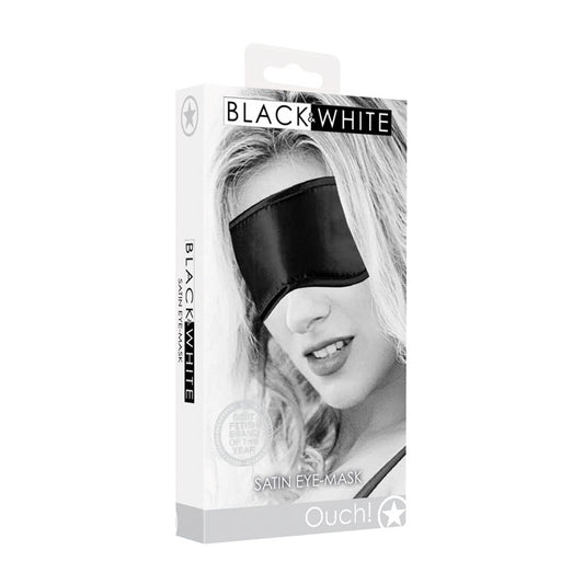 OUCH!  & White Satin Eye-Mask -  Eye Restraint