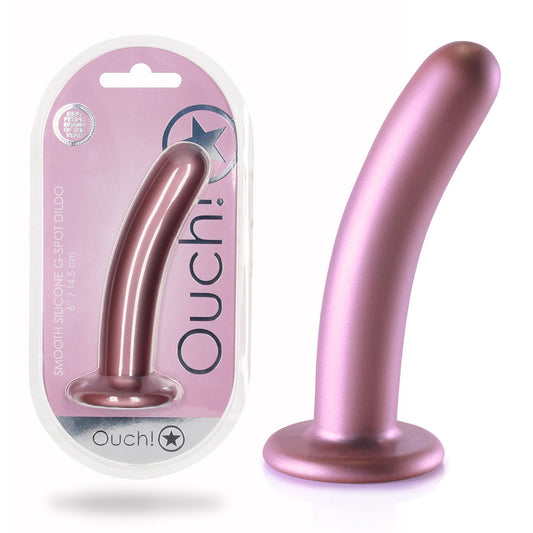 OUCH! Smooth Silicone G-Spot Dildo - 6'' / 14.5 cm -  14.5 cm Dildo