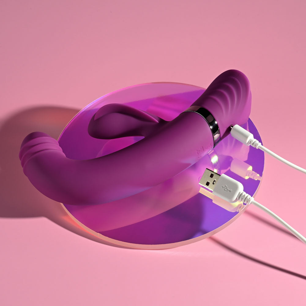 Playboy Pleasure TAP THAT -  16.5 cm USB Rechargebale Rabbit Vibrator