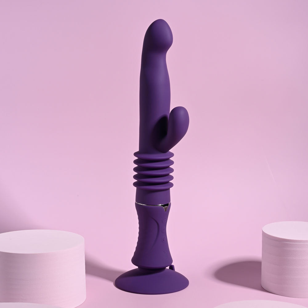 Playboy Pleasure HOPPY ENDING -  29.2 cm USB Rechargeable Thrusting Rabbit Vibrator