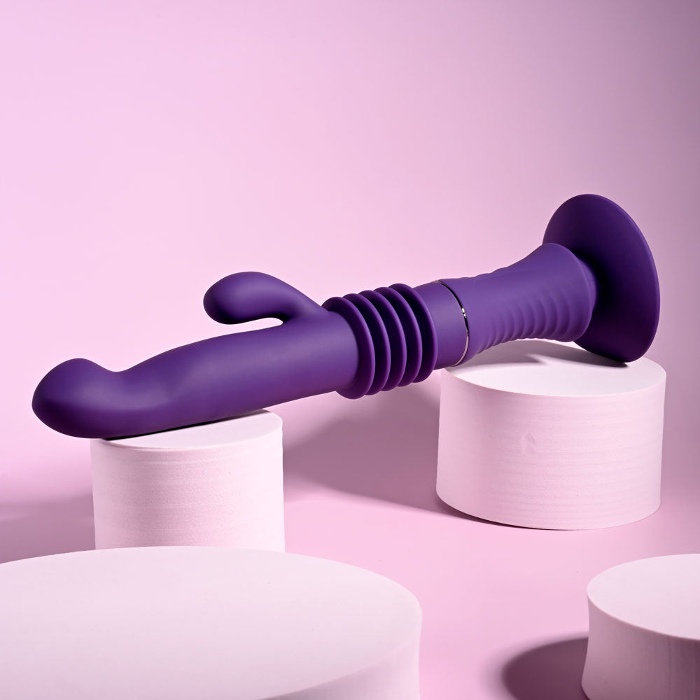 Playboy Pleasure HOPPY ENDING -  29.2 cm USB Rechargeable Thrusting Rabbit Vibrator