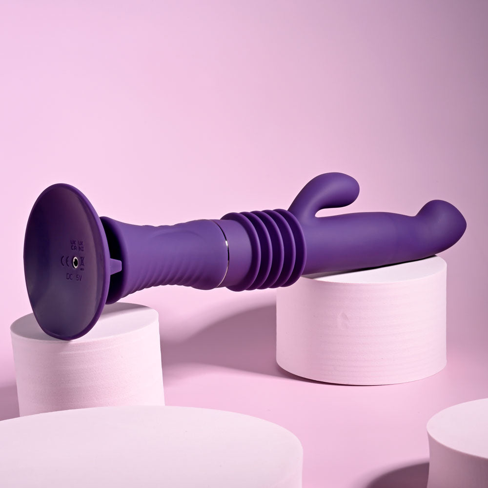 Playboy Pleasure HOPPY ENDING -  29.2 cm USB Rechargeable Thrusting Rabbit Vibrator