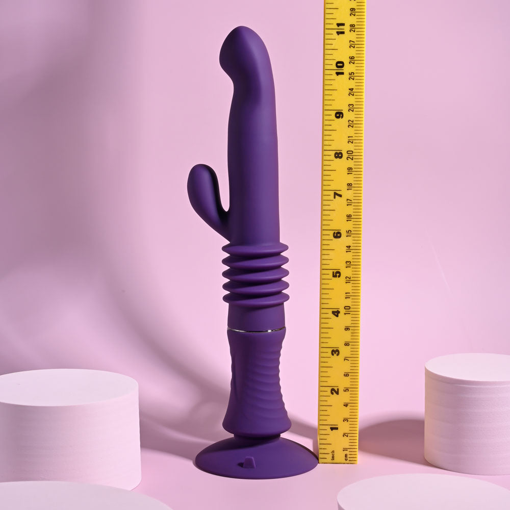 Playboy Pleasure HOPPY ENDING -  29.2 cm USB Rechargeable Thrusting Rabbit Vibrator