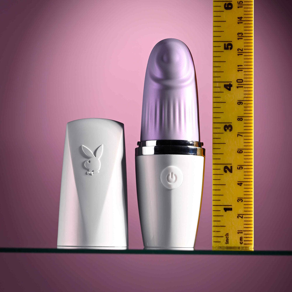 Playboy Pleasure GETAWAY - White/ 14.2 cm USB Rechargeable Tapping Stimulator
