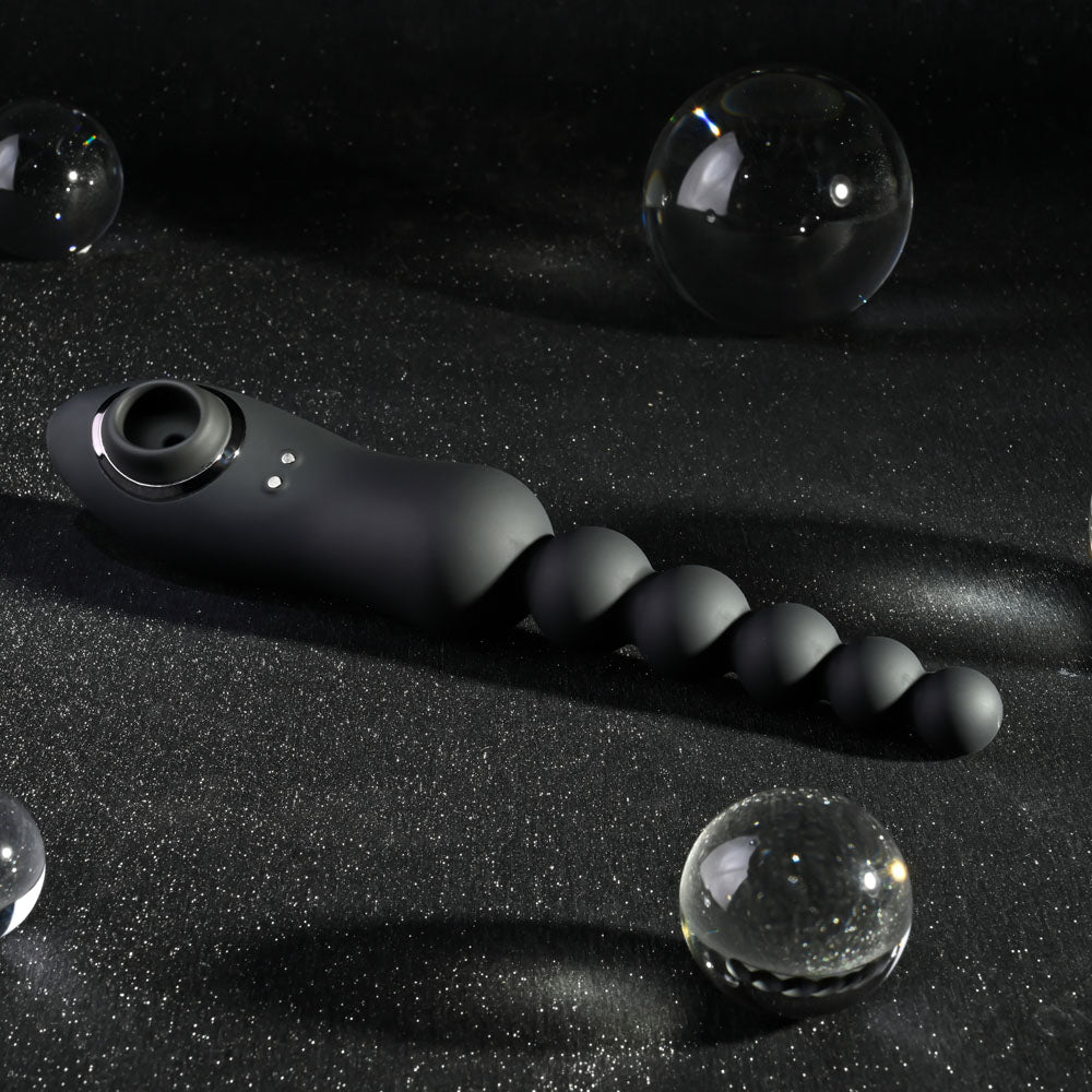 Playboy Pleasure LET IT BEAD -  23.1 cm USB Rechargeable Vibrating Anal Beads with Clitoral Suction
