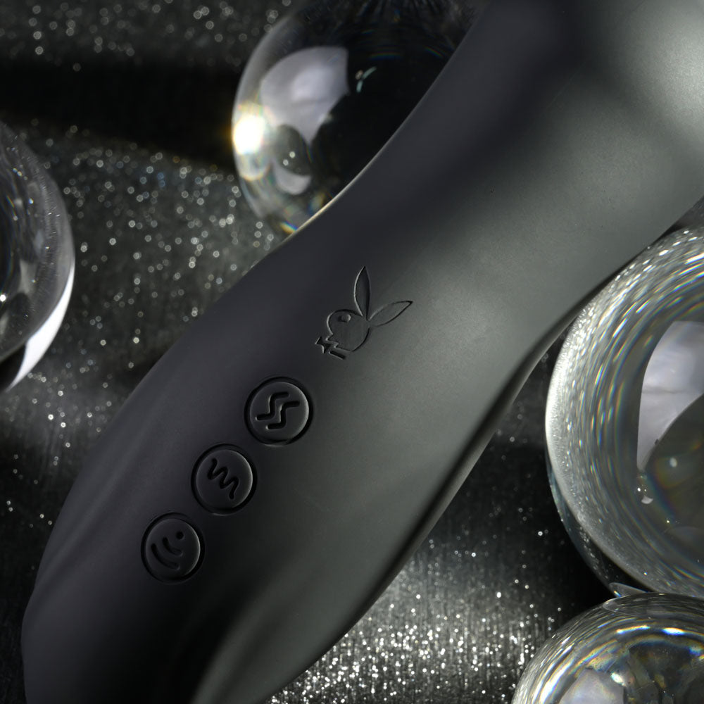 Playboy Pleasure LET IT BEAD -  23.1 cm USB Rechargeable Vibrating Anal Beads with Clitoral Suction
