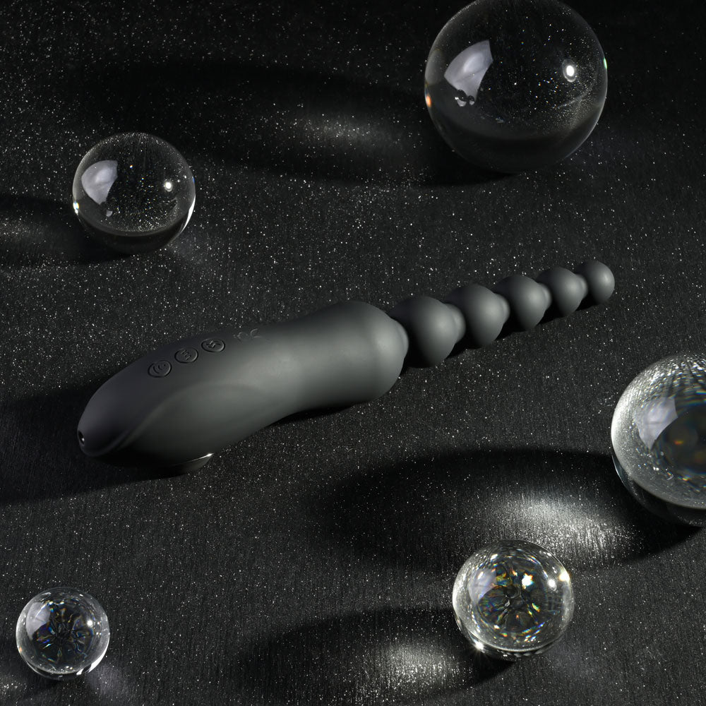 Playboy Pleasure LET IT BEAD -  23.1 cm USB Rechargeable Vibrating Anal Beads with Clitoral Suction