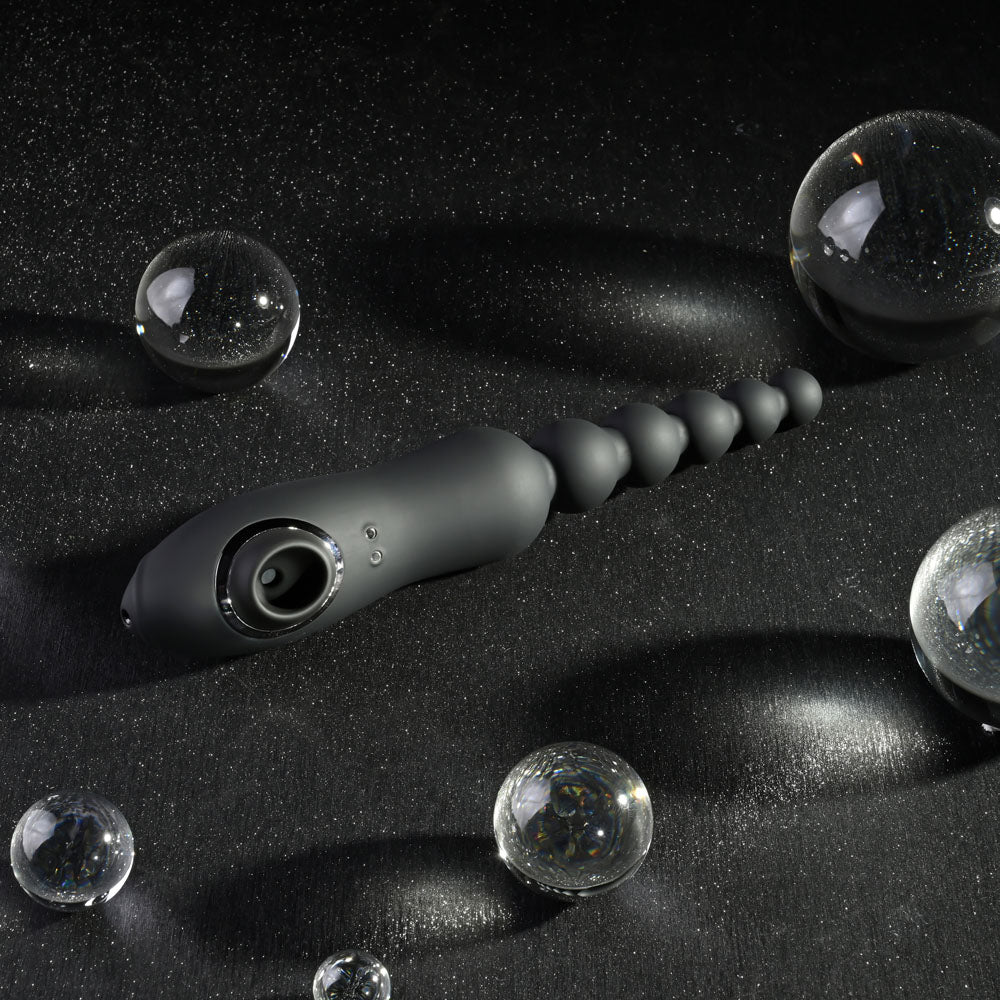 Playboy Pleasure LET IT BEAD -  23.1 cm USB Rechargeable Vibrating Anal Beads with Clitoral Suction