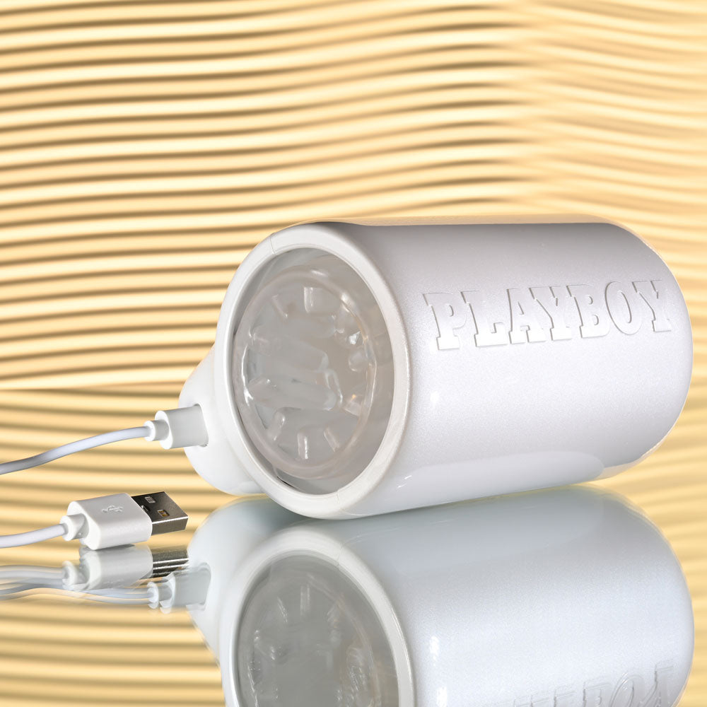Playboy Pleasure SPIN DOCTOR -  USB Rechargeable Vibrating & Spinning Stroker