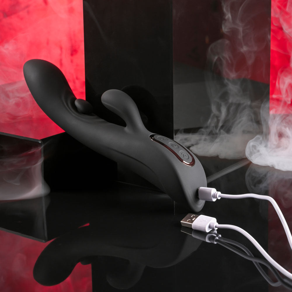 Playboy Pleasure THATS THE SPOT -  23.3 cm USB Rechargeable Rabbit Vibrator with G-Spot Tapper