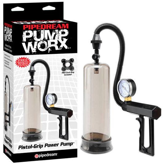 Pump Worx Pistol-Grip Power Pump -  Penis Pump with Gauge