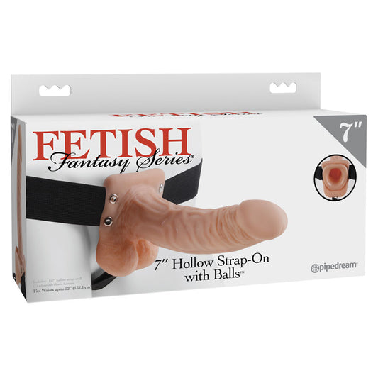 Fetish Fantasy Series 7'' Hollow Strap-On With Balls -  17.8 cm (7'') Hollow Strap-On
