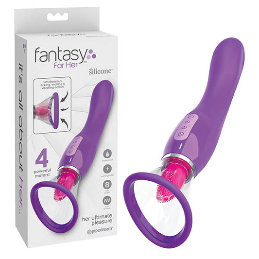 Fantasy For Her Ultimate Pleasure -  USB Rechargeable Sucking & Flicking Stimulator