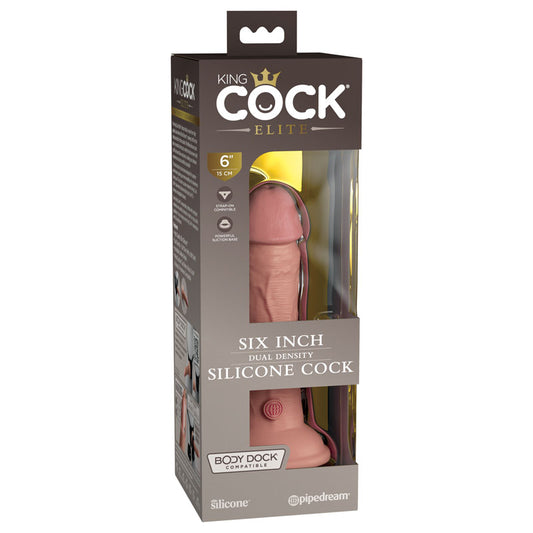 King Cock Elite 6'' Dual Density Cock -  -  15.2 cm Dong
