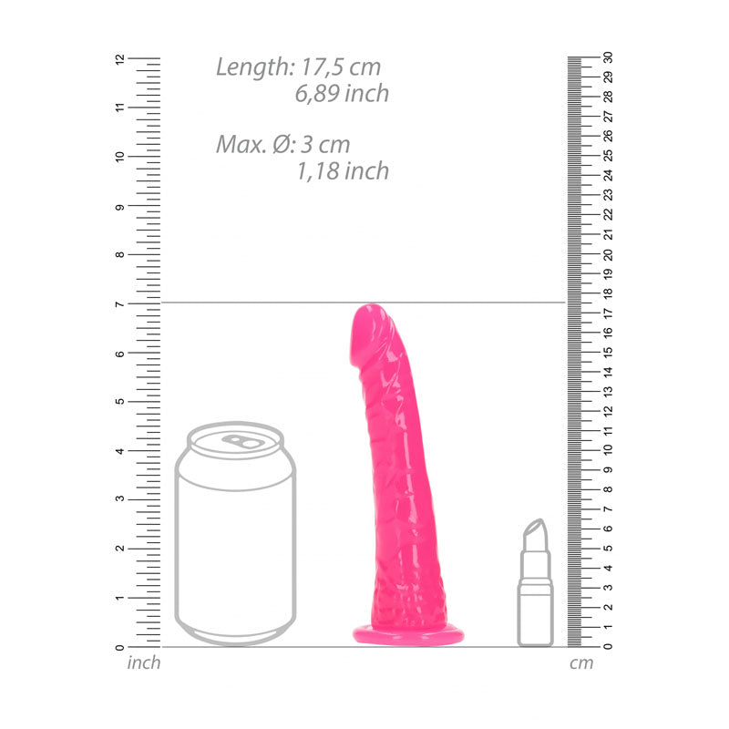 REALROCK 15.5 cm Slim Glow in the Dark Neon -  - Glow in Dark  15.5 cm (6'') Dong