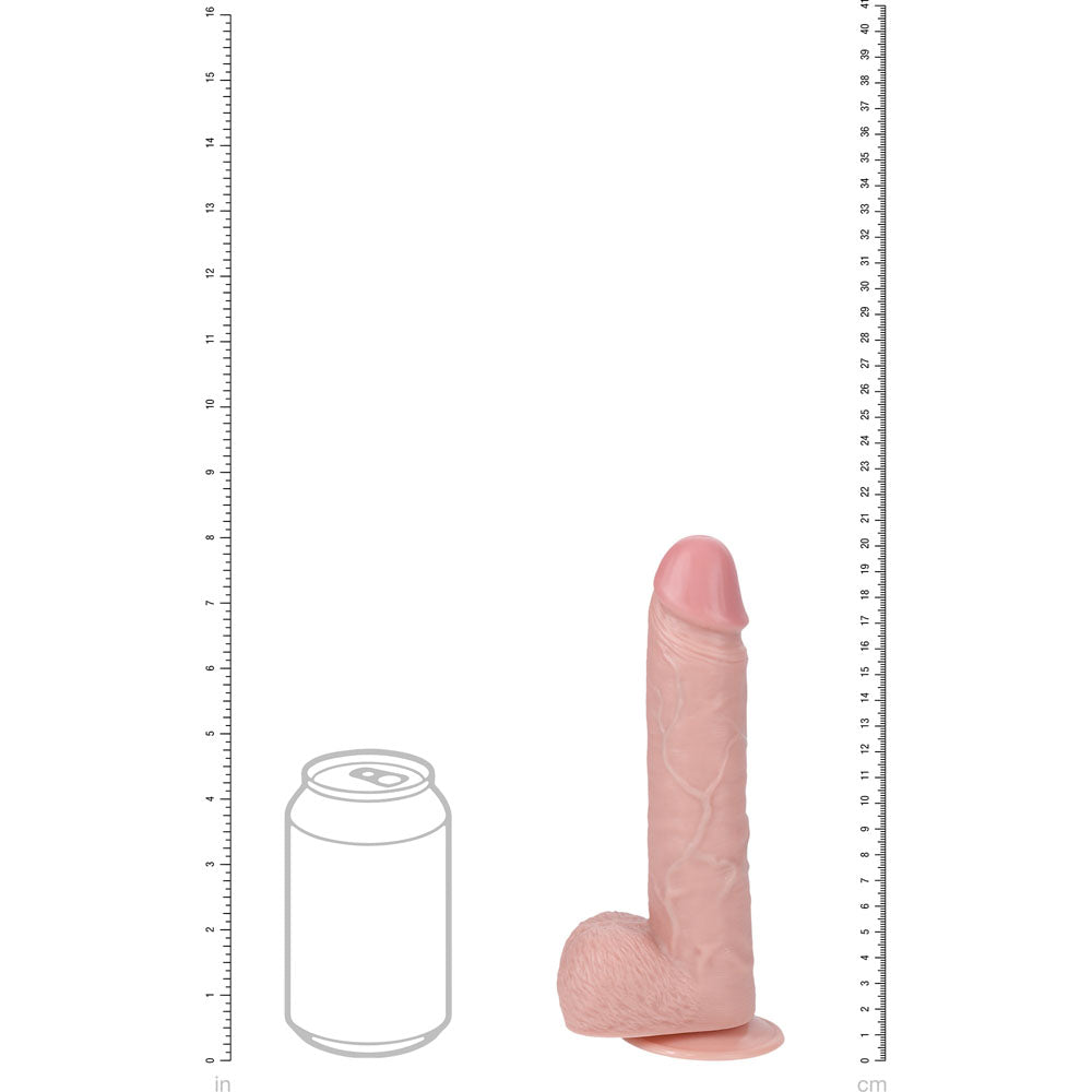 REALROCK 20cm Vibrating + Thrusting Cock with Balls -  -  20.3 cm (8'') USB Rechargeable Vibrating and Thrusting Dong
