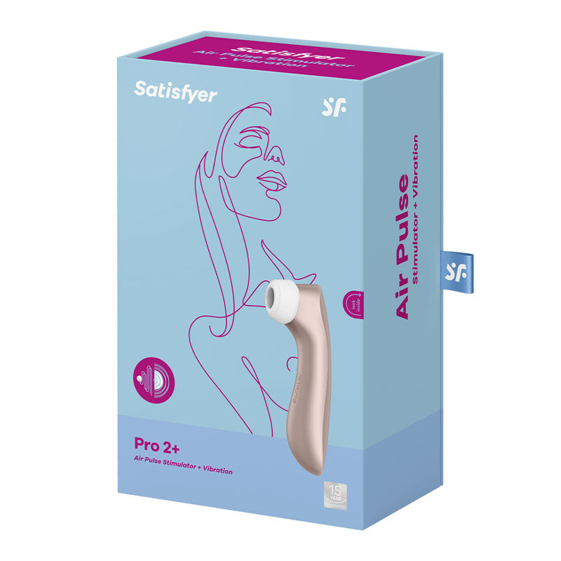 Satisfyer Pro 2+  -  Touch-Free USB-Rechargeable Clitoral Stimulator with Vibration