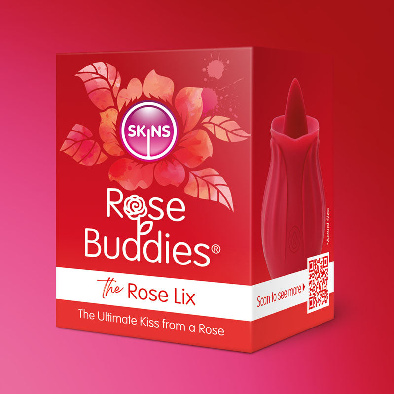 Skins Rose Buddies - The Rose Lix -  USB Rechargeable Flicking Rose Stimulator