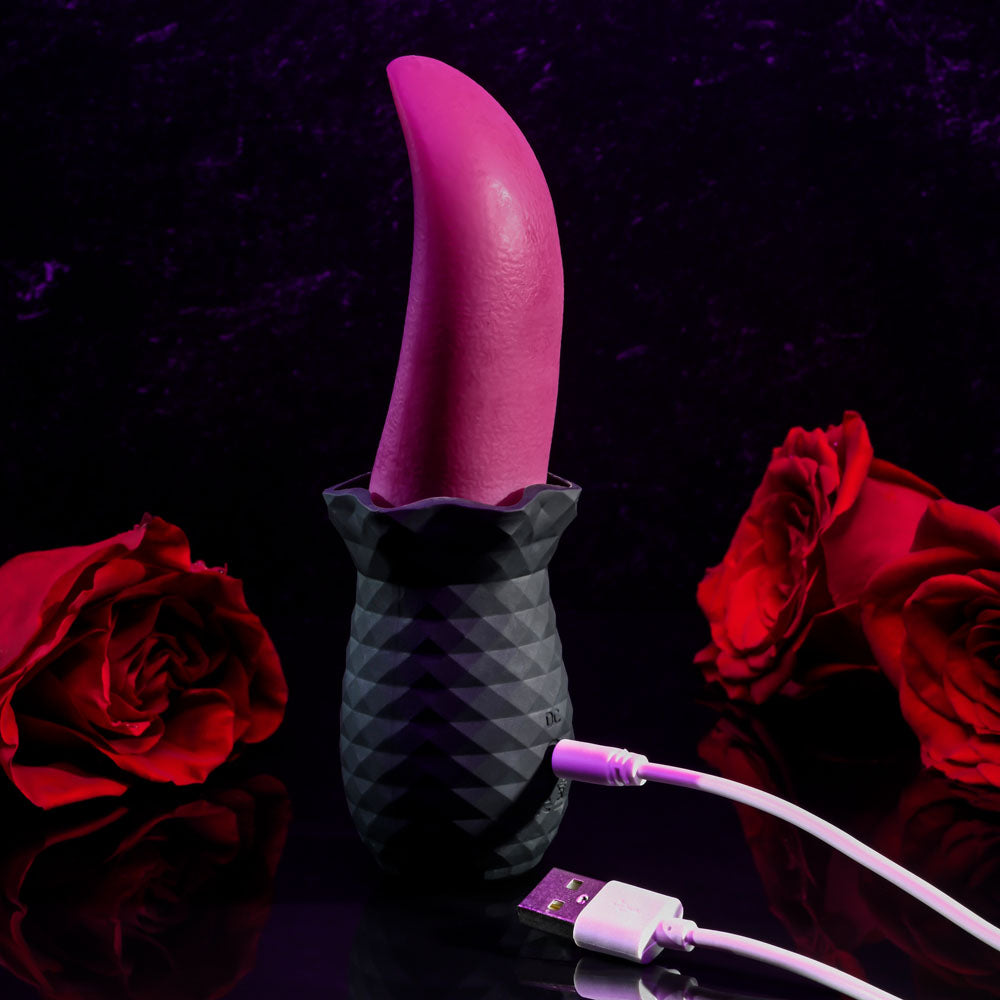 Selopa TONGUE TEASER - /Black USB Rechargeable Vibrating Tongue Stimulator