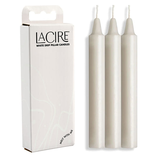 LaCire Drip Pillar Candles -  -  Drip Candles - Set of 3
