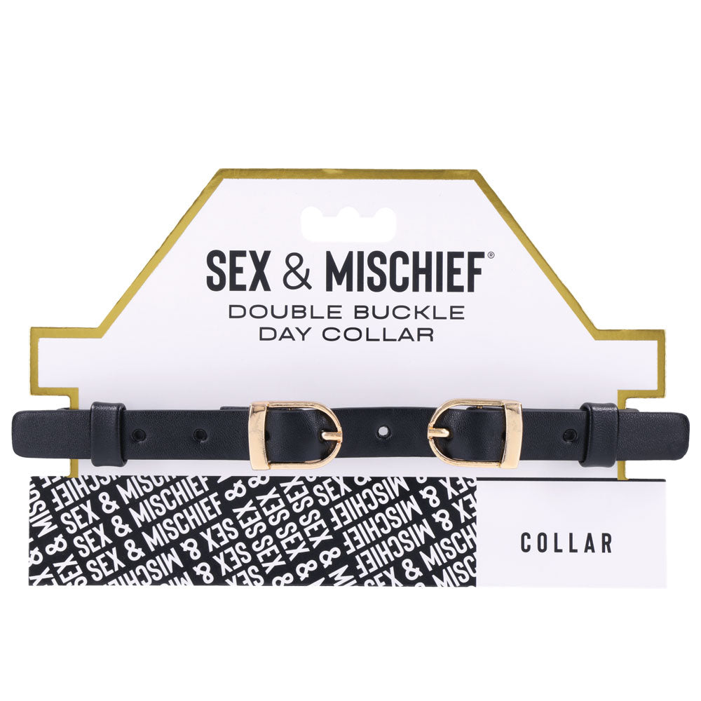 Sex & Mischief Double Buckle Day Collar -  Collar