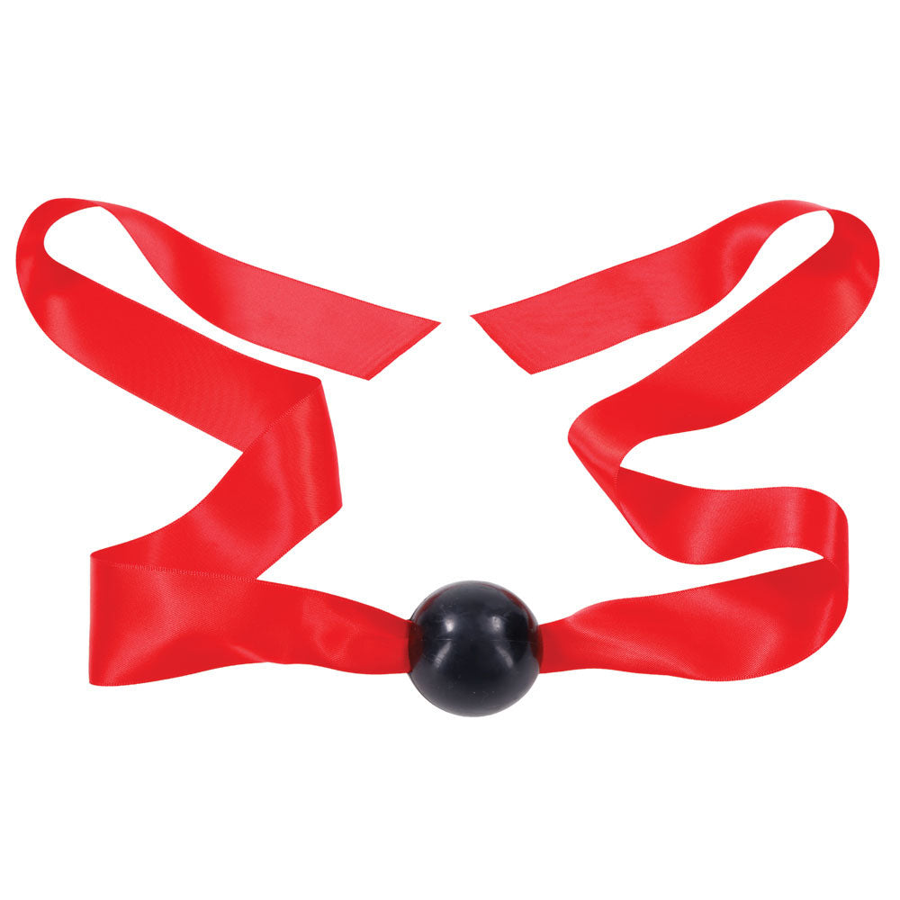 Sex & Mischief Amor Satin Ball Gag - /Black Mouth Restraint