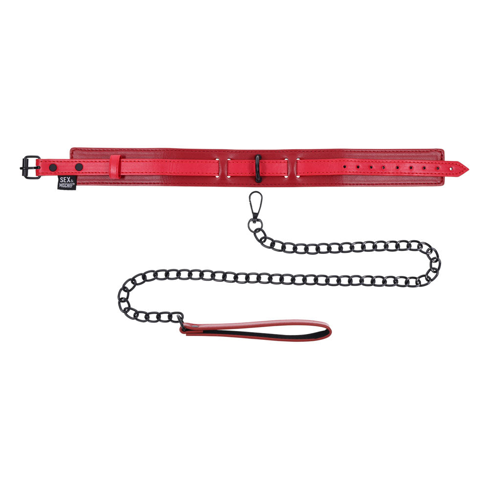 S&M Exs & Ohs Collar and Leash -  Neck Restraint