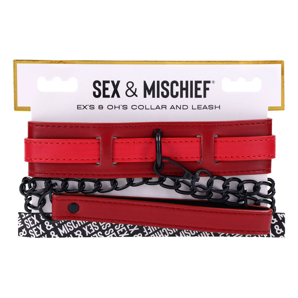 S&M Exs & Ohs Collar and Leash -  Neck Restraint