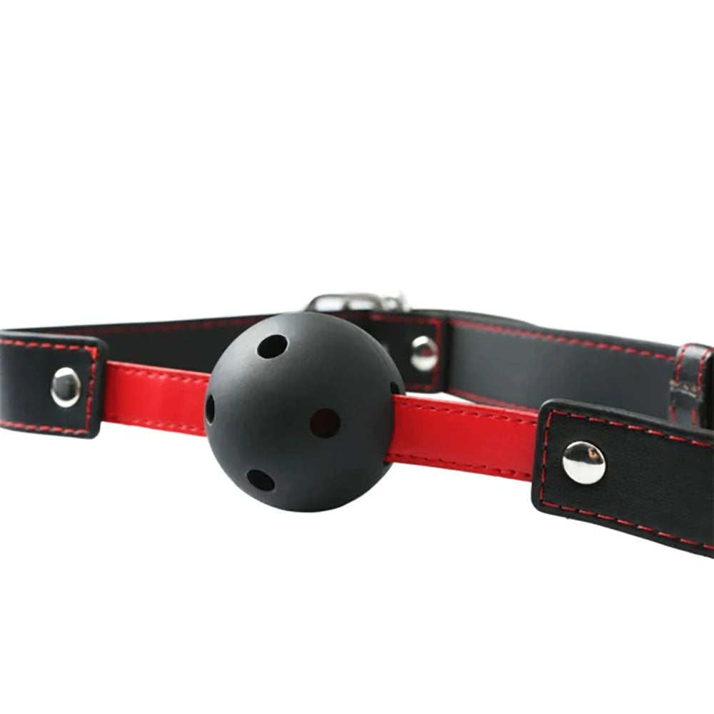 Sex & Mischief Hush Ball Gag - /Red Mouth Restraint