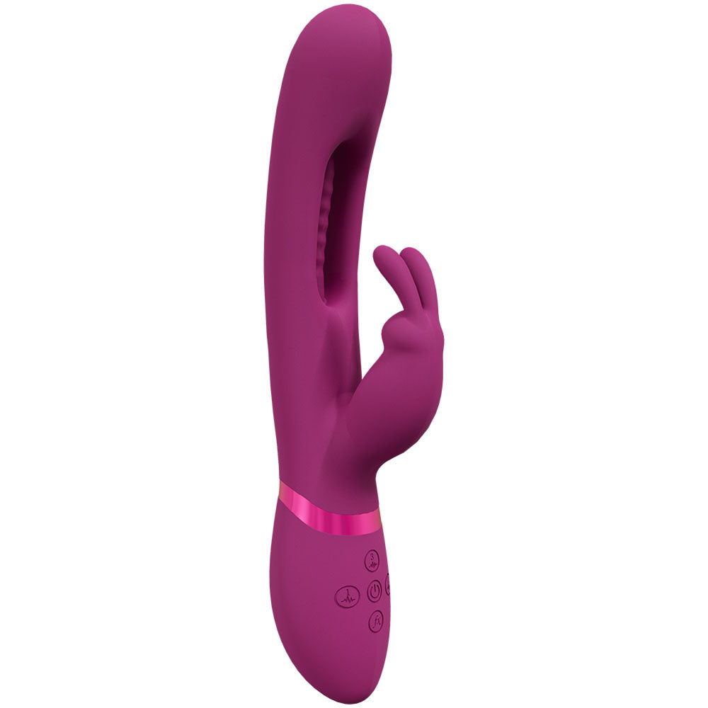 VIVE Mika -  -  23.2 cm USB Rechargeable Rabbit Vibrator with Flapping Shaft