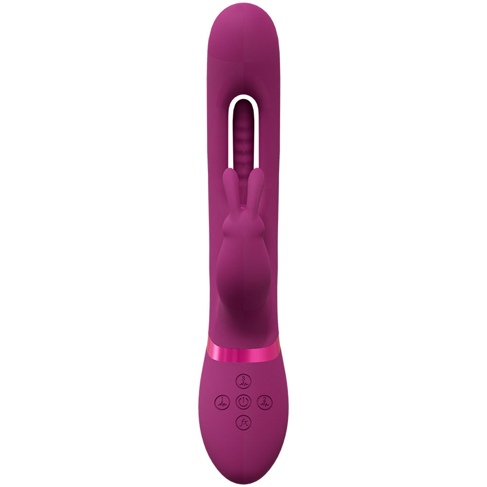 VIVE Mika -  -  23.2 cm USB Rechargeable Rabbit Vibrator with Flapping Shaft