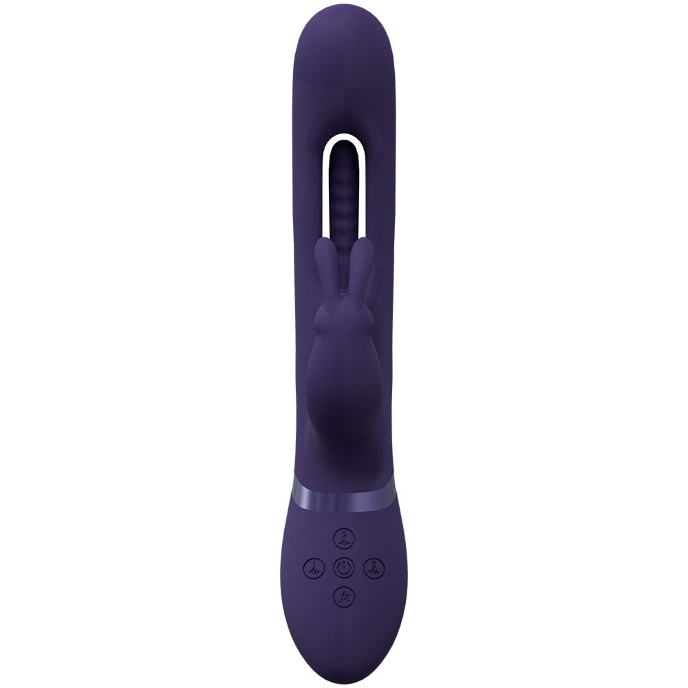 VIVE Mika -  -  23.2 cm USB Rechargeable Rabbit Vibrator with Flapping Shaft