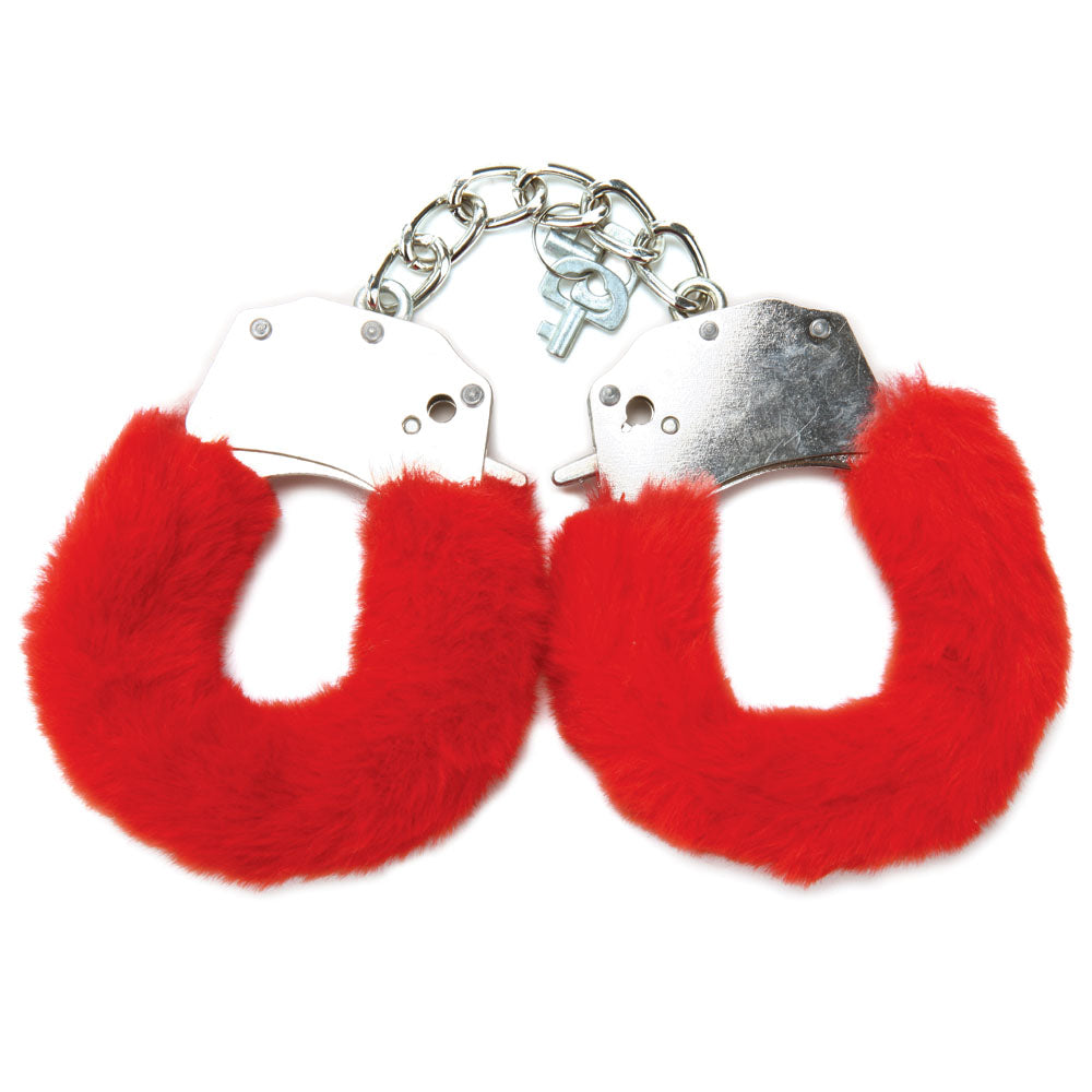 WhipSmart Classic Furry Cuffs -  -  Furry Restraints with Bonus Eye Mask