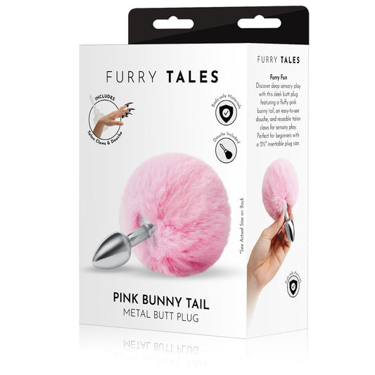 WhipSmart Furry Tales  Bunny Tail - Metal 6.3 cm Butt Plug with  Bunny Tail